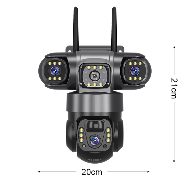V380 Pro 6.0Megapixel Solar Power PTZ Dome  IP Camera 4G for American
