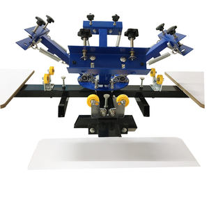 T-shirt print fabrieksprijs 4 kleuren 4 stations handmatige zeefdrukmachine - Product Image 5