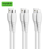 Cable USB al por Mayor para Android, Cable de Datos Micro USB Tipo C de Carga Rápida, 1m 2m, Material PVC, Cable Cargador para Teléfonos Inteligentes