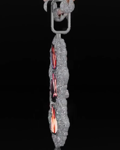Pendentifs Lettres Verticales Tendance 2026, Bijoux Initiaux Commémoratifs en Moissanite Iced Out, <span class=keywords><strong>Pendentif</strong></span> Chaîne en Moissanite - Product Image 5