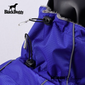 BlackDoggy Pet Clothing <strong>Dog</strong> Clothes Water Resistant Greyhound Winter <strong>Coat</strong> with <strong>Fur</strong> Neck - Product Image 3