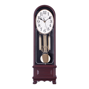 Vintage Style <b>Table</b> Clock Rectangular Shape Single Sided Hourly Chime Musical Home Use Grandfather Clock <b>Decor</b> - Product Image 2
