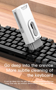 Kit de <span class=keywords><strong>nettoyage</strong></span> électronique 8-en-1, stylo de <span class=keywords><strong>nettoyage</strong></span> multifonction 3-en-1, anti-poussière durable pour clavier, écouteurs, <span class=keywords><strong>nettoyage</strong></span> multifonctionnel professionnel - Product Image 4