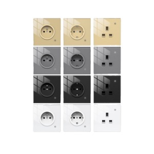 Tuya Zigbee <b>Smart</b> Wall <b>Socket</b> 16A Power Meter App Control Timer Glass Panel White - Product Image 4