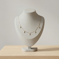 Collar de Lujo Personalizado de Oro de 18K con Circonitas Baguette Delicadas, Cadena Fina con Colgante, Gargantilla, Joyería de Regalo que No se Deslustra