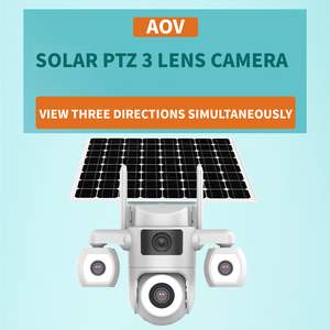 9mp 4G năng lượng mặt trời ngoài trời PTZ máy ảnh 8X Zoom 3 ống kính 3 màn hình PTZ PIR con người phát hiện năng lượng mặt trời <span class=keywords><strong>IP</strong></span> an ninh máy ảnh - Product Image 5