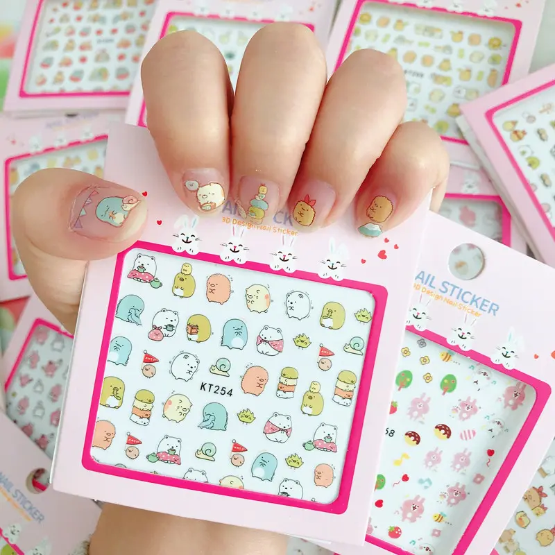 Nail stickers cute Japanese and Korean girls heart self-adhesive nail art children's tattoo stickers nail mini decals