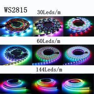DC12V WS2815 5050RGB LEDストリップ5mロール30 60 144 LED 1メートルあたりブラックホワイトPCB IP30 IP65 IP67個別にアドレス可能なスマート - Product Image 4