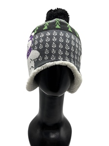 Taiwan a fait le stock 56-58Cm 100% acrylique bébé ours bonnet avec oreilles pour cadeau X'MAS - Product Image 6