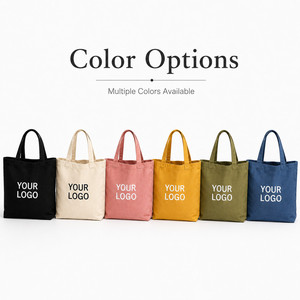 Custom Logo Reusable <b>Canvas</b> <b>Tote</b> Bags Multi Size Durable Cotton Shopping Bags For Wholesale Branded Retail Promotion Gifts - Product Image 6