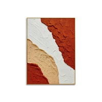 Grande Texture Art Orange Peinture Minimaliste Texture 3D Peinture Texture Blanche Art Mural