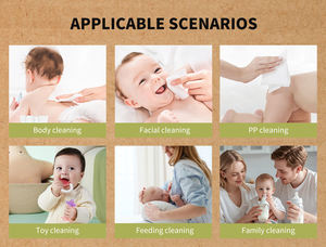 Lingettes sèches biodégradables naturelles pour bébé, 100 pièces, OEM, très vendues, écologiques, à base de plantes, douces, non tissées, pour peaux sensibles, soin bébé et maman - Product Image 6