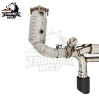 Système d'échappement complet HT Perfect Quality Axleback+Donwpipe compatible avec Porsche 911 Carrera S 992 3.0T H6 Performance Exhaust Pipes