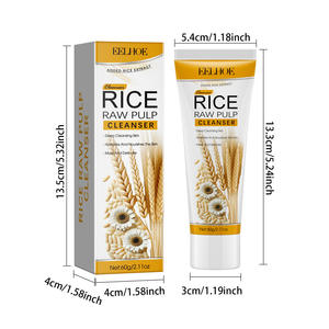 Vegan Rice Puffs <span class=keywords><strong>Limpiador</strong></span> facial <span class=keywords><strong>espumoso</strong></span> Aceite de <span class=keywords><strong>gel</strong></span> amigable con el acné suave para la limpieza de poros faciales Nutritiva Piel delicada - Product Image 6