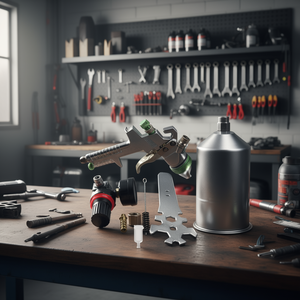 Kit de pistolet à air comprimé avec buse de 2,5 mm, pulvérisateur de peinture métallique à alimentation par gravité de 1,0 L pour la peinture de véhicules - Product Image 2