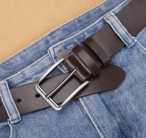 Cinturón de Cuero Genuino Personalizado con Hebilla de Lujo, Impresión Bajo Demanda, Regalos para el Día del Padre, Cinturón de Diseñador para Hombre - Product Image 5