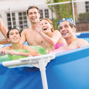 <span class=keywords><strong>Piscine</strong></span> hors sol rectangulaire facile à installer pour la maison, le jardin, ou l'arrière-cour, 86"L*59"W*23"H, en PVC - Product Image 4