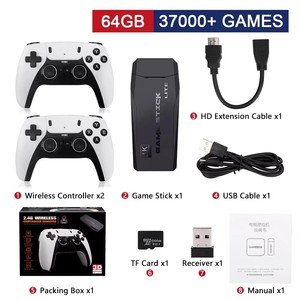 คอนโซลเกม LR M8 Pro 4K TV 128GB/64GB เมมโมรี่40000เกม2.4G ตัวควบคุมไร้สายรองรับ FC GB gbc/cn Gua - Product Image 5