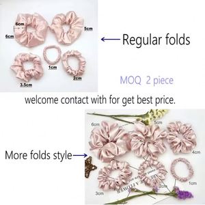 Scrunchies en Soie de Mûrier de Luxe Personnalisables avec Logo, Élastiques en Satin de Haute Qualité pour Cheveux, Accessoires pour Femmes - Product Image 2