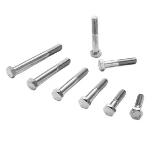 Fasteners Manufacture DIN931 304 half teeth outer hexagon bolts high quality Extension Bolts Extra Long Hex Head Bolts