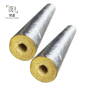 Tubo de lã de vidro para tubo, tubo de fibra de alumínio com isolamento térmico alto resistente ao fogo e frio, preço barato