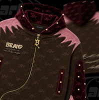 Blouson à capuche matelassé personnalisé avec fermeture éclair, décorations rivets, broderie asymétrique, coupe courte, style urbain, pour homme, éco-responsable, ODM