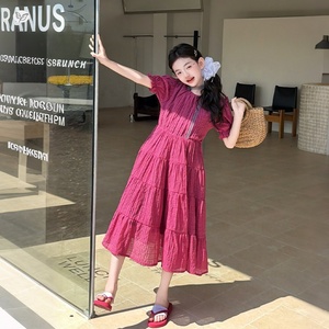 Robe de <span class=keywords><strong>princesse</strong></span> à manches bouffantes pour filles, avec nœud et grand ourlet, longue robe d'été pour grandes filles - Product Image 3