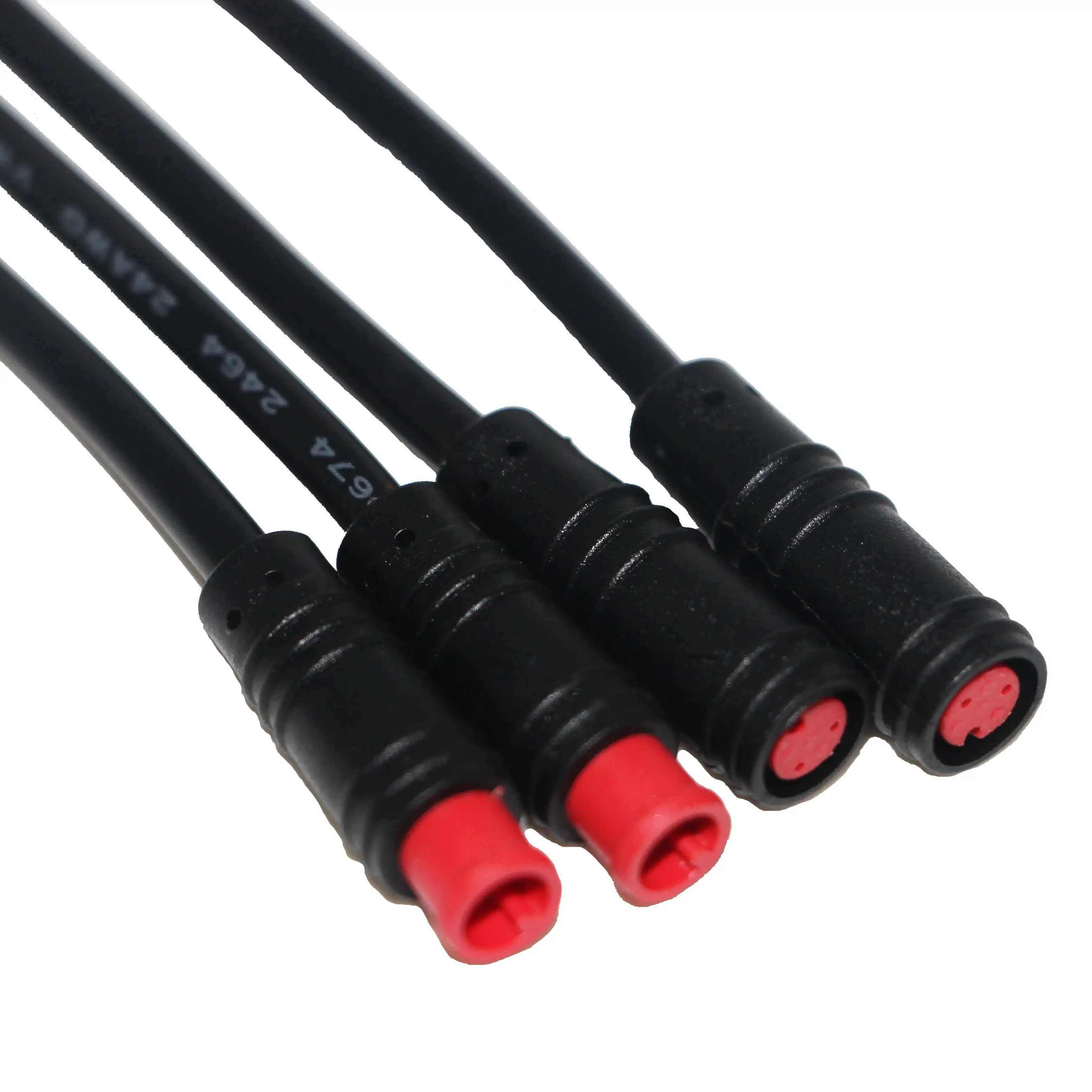 M6 M8 macho hembra Cable de enchufe mini 2 3 4 5 6 Pin conector impermeable LED tira de luz Ebike cable impermeable