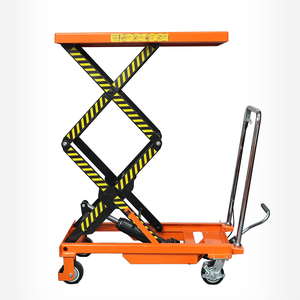 Plate-forme élévatrice manuelle Portable Table élévatrice à ciseaux Palan <span class=keywords><strong>de</strong></span> Construction en <span class=keywords><strong>acier</strong></span> pour travaux <span class=keywords><strong>de</strong></span> Construction Magasins d'élingue <span class=keywords><strong>de</strong></span> câble métallique - Product Image 3