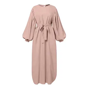 2022 Abaya Dubai Best Verkochte Moesson Brengen Hijab Abaya Vrouwen Moslim Jurk Lange Mouw Maxi Jurk Voor Moslim