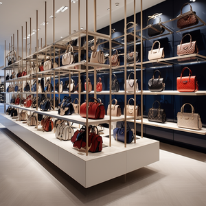 Conception personnalisée de haute qualité OEM présentoirs de sacs à main en métal noir fabriqués avec des présentoirs de sacs à main pour les magasins de détail - Product Image 3