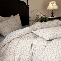 Parure de lit Wabi-Sabi Japandi en gros, coton lavé 60S, jacquard tissé, motif floral subtil, tons terreux, certifiée OEKO-TEX