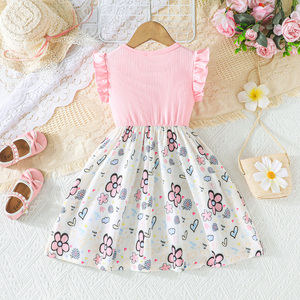 Ropa para Niños de 4 a 8 Años, Vestido de Verano con Estampado de Flores y Lazo, Elegante, Transpirable y Ecológico - Product Image 2