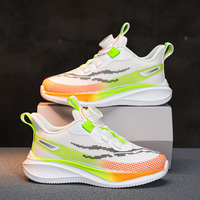 Chaussures de course sur route pour enfants, baskets à boutons pour garçons et filles, chaussures de trail running, chaussures de course Minima en toile et maille respirante