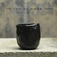 Tasse à café instantanée en grès, cœur à la main, pour le thé, style japonais