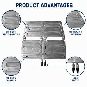 Plaques échangeuses de chaleur à plaques laminées, épaisseur 1,5 mm, <span class=keywords><strong>aluminium</strong></span> 3003 4545 pour refroidissement de batteries automobiles - Product Image 1