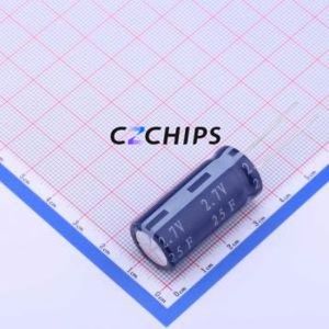 Supercondensateur HP-2R7-J256UY, composant traversant (THT), P=7,5 mm, condensateur 25F -10%~+20% 2,7V - Product Image 1