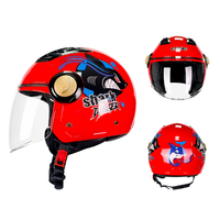 Casques de moto homologués DOT en ABS pour homme et femme, casque de moto ouvert 3/4, double visière