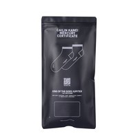 Sachets d'emballage auto-scellants en aluminium noir, sachets pour chaussettes