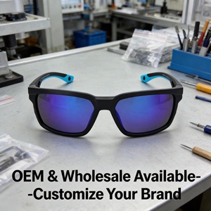 แว่นตากันแดดทรงเต็มกรอบสำหรับตกปลา รุ่นทันสมัย ป้องกันรังสียูวี 400 แบบลอยน้ำได้ เลนส์โพลาไรซ์ PC กรอบ TPX พร้อมแผ่นกันลื่น เหมาะสำหรับกิจกรรมกลางแจ้งและกีฬาทางน้ำ ขายส่ง - Product Image 5