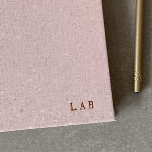 LABON, logotipo personalizado, lámina de oro, abeja, tela ecológica, cubierta de lino, cuaderno de libreta de direcciones láctea - Product Image 3