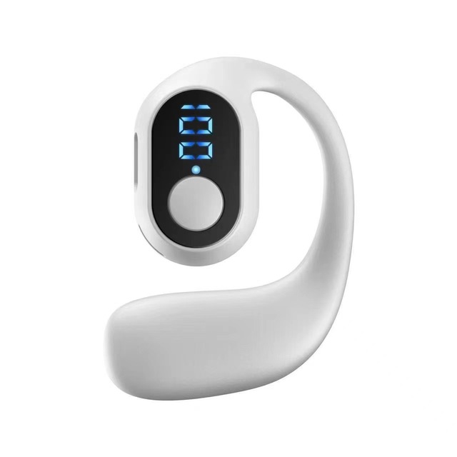 Left Ear Hang V5.3 Touch Control Lightweight Open Ear Wireless Stereo Sports Earbud with Ear Hook Single Side OWS