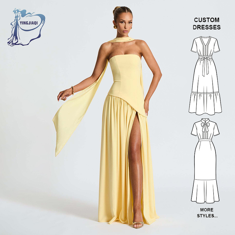 sachin and babi light blue dress Bridesmaid Dress Plunge Lantern Sleeve Pleated Slit Evening Dress SHEIN  Belle Sweetheart Neck Lantern Sleeve Split main image 1