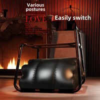 Fournitures pour adultes en gros Hehuan Chaise de lit pour couple Chaise de sexe longue et amusante en métal et PVC pour accessoires de masturbation en plein air