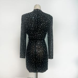 Nouvelle robe de soirée mi-longue sans manches en satin imprimé pour femmes, mode printemps-été - Product Image 6