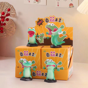 Nine O'Clock Cat Frog Blind Box Toy Figure Cute Desk Ornament Collectible Gift for Office Car Decoration - Product Image 5