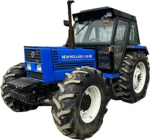 Used secondhand Tractor NewHolland Fiat 110hp 110-90 with cab for farm works traditional 4 wheel drive good performance