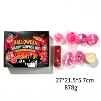 Calendrier de l'Avent Squishy Halloween : Ornement anti-stress ASMR à presser, cadeau de fêtes pour la relaxation quotidienne, les loisirs en intérieur et l'amélioration de l'humeur