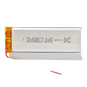 Taiwoo Factory liefert direkt die volle Kapazität KC 632570 1200mAh 3,7 V wiederauf ladbarer Lithium-Akku Li-Polymer Cell Bat