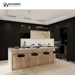 Poignée <span class=keywords><strong>de</strong></span> tiroir noire Buildgres Amortisseurs à fermeture douce résidentielle moderne mat Armoire Porte d'armoire Placard Armoires <span class=keywords><strong>de</strong></span> cuisine - Product Image 3